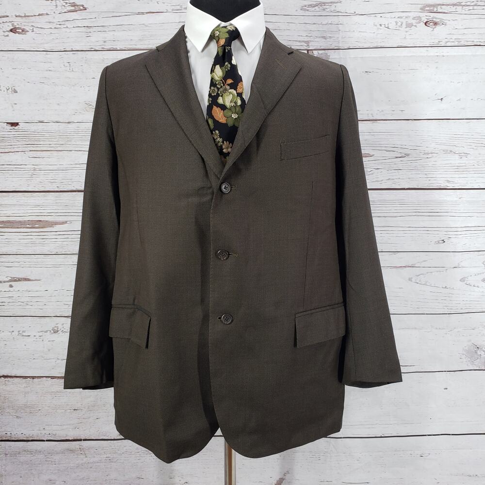 Polo Ralph Lauren Men's Brown Extra Fine Wool Sportscoat Blazer Size 46R